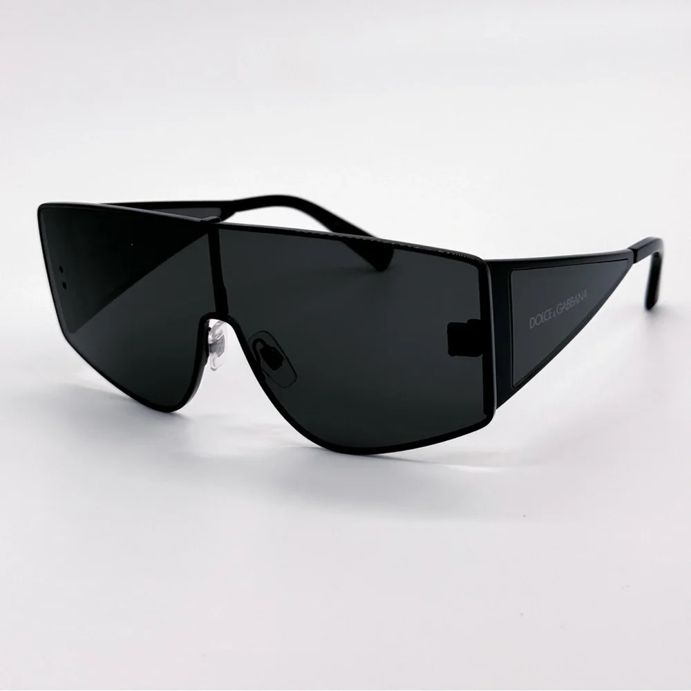 NEW DOLCE&GABBANA DG2305 01/87 OVERSIZED BLACK WOMEN SUNGLASSES DOLCE&GABBANA